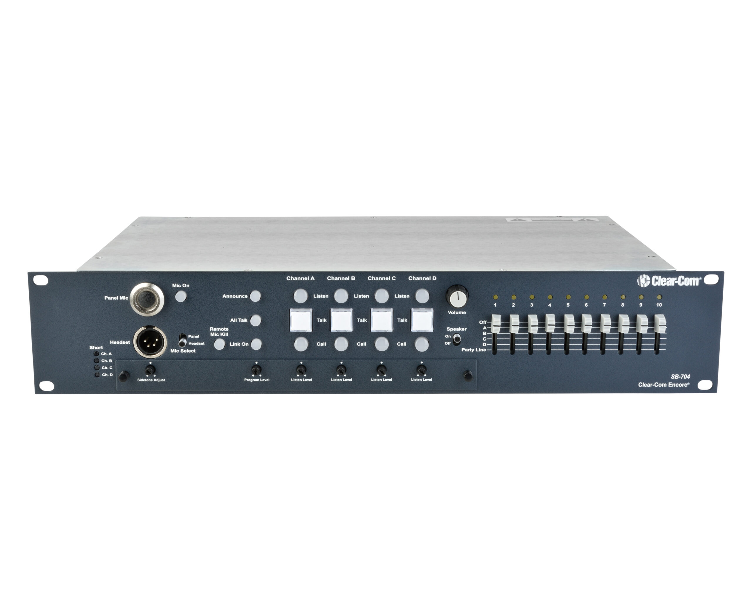 Clearcom SB-704 4ch 10 Station Switchboard Main Station rack mount