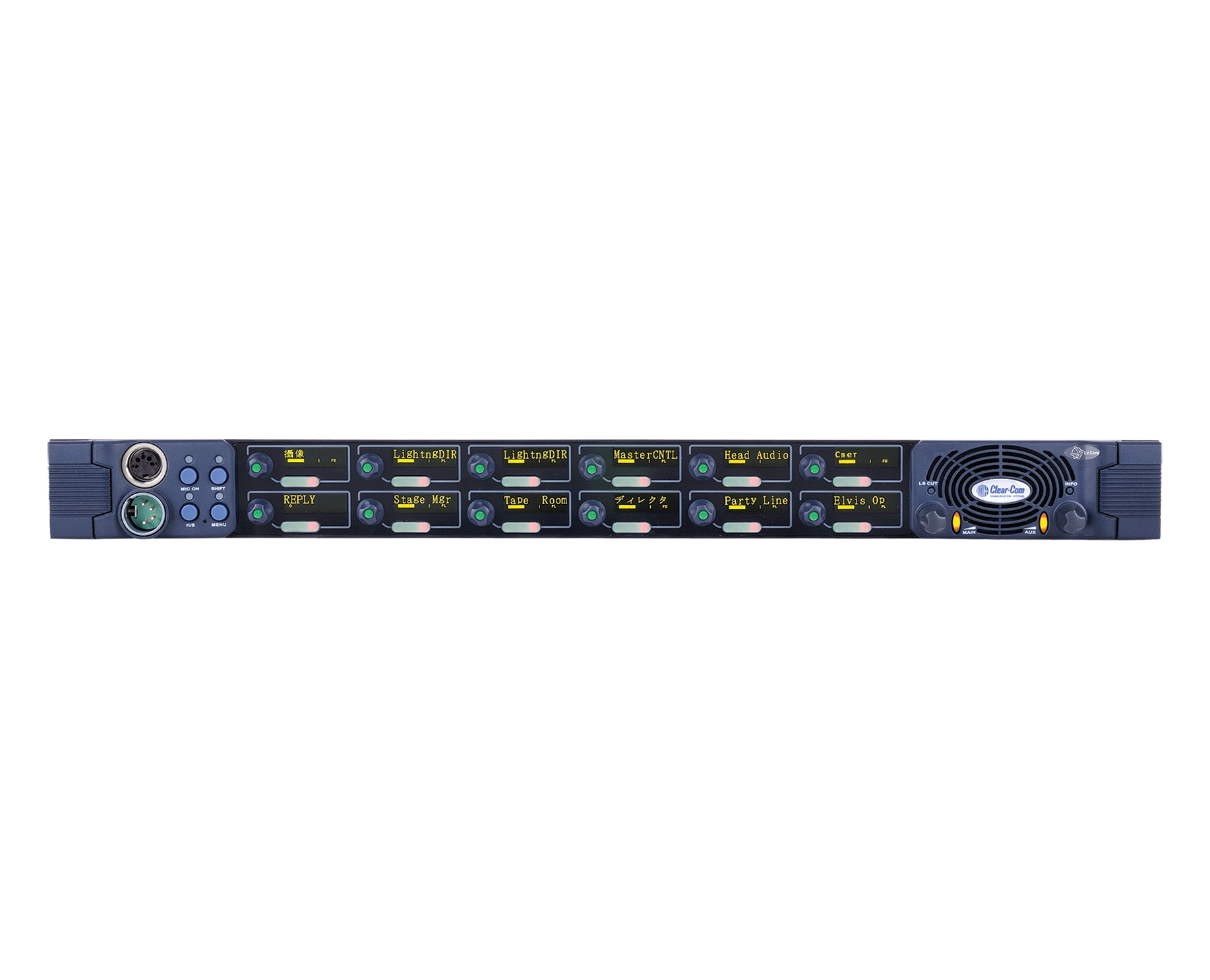 Clear-Com HelixNet V12RDX V-Series Panel 12 Rotary XLR4